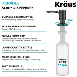 Kitchen Soap and Lotion Dispenser in Oil Rubbed Bronze