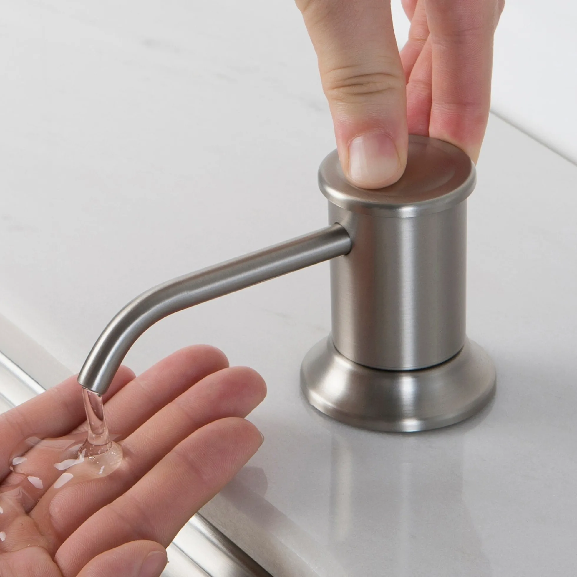 Kitchen Soap and Lotion Dispenser in Spot Free Stainless Steel