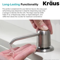 Kitchen Soap and Lotion Dispenser in Stainless Steel