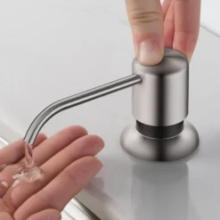 Kitchen Soap and Lotion Dispenser in Spot Free Stainless Steel/Matte Black