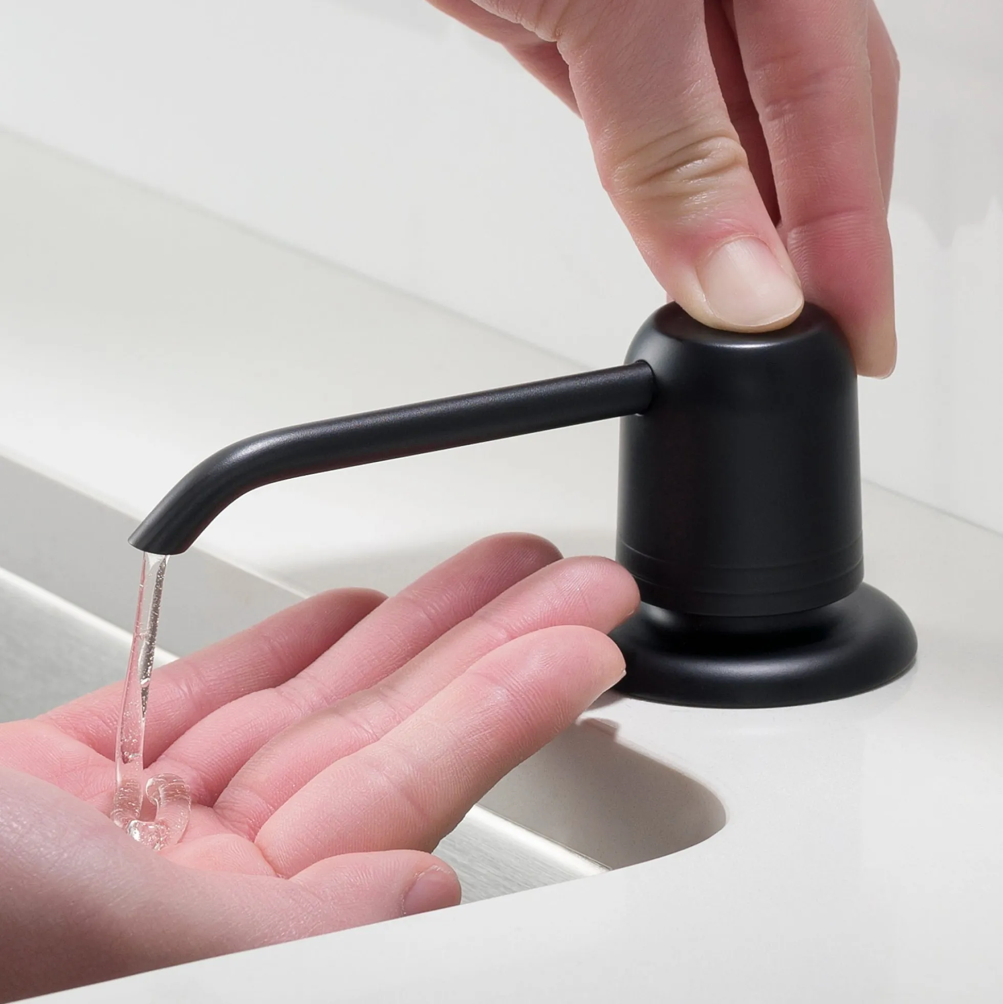 Kitchen Soap and Lotion Dispenser in Matte Black