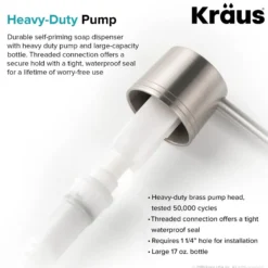 Kitchen Soap and Lotion Dispenser in Stainless Steel