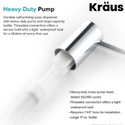 Kitchen Soap and Lotion Dispenser in Chrome