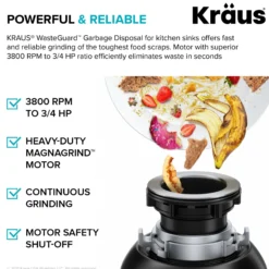 Kore™ Workstation 32-inch Undermount 16 Gauge Single Bowl Stainless Steel Kitchen Sink with Accessories (Pack of 5) with WasteGuard™ Continuous Feed Garbage Disposal