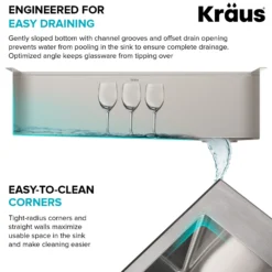 Kore™ Workstation 32-inch Undermount 16 Gauge Single Bowl Stainless Steel Kitchen Sink with Accessories (Pack of 5) with WasteGuard™ Continuous Feed Garbage Disposal