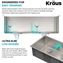 Kore™ Workstation 33-inch Undermount 16 Gauge Double Bowl Stainless Steel Kitchen Sink with Accessories (Pack of 8) with WasteGuard™ Continuous Feed Garbage Disposal