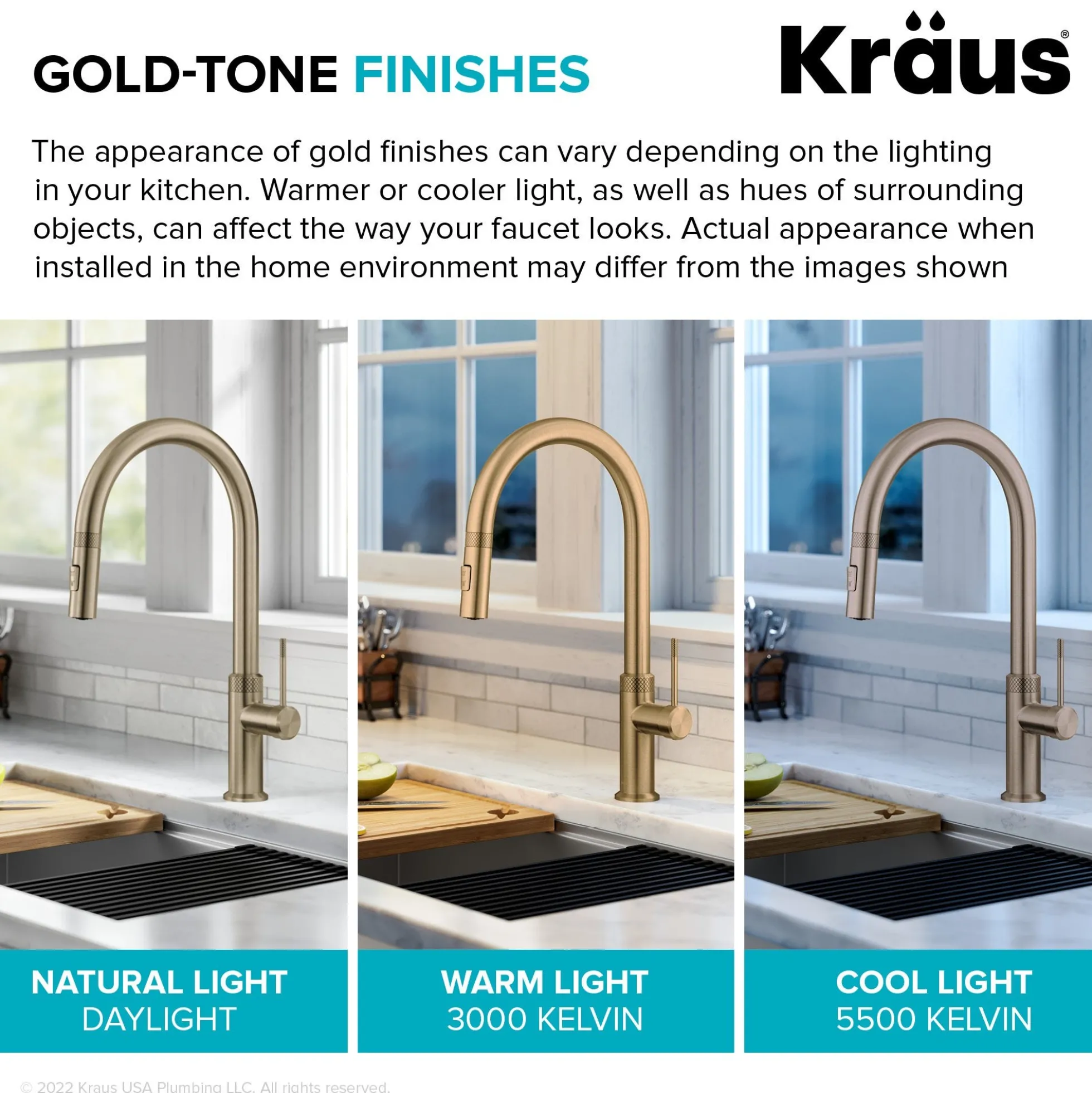 Modern Industrial Pull-Down Single Handle Kitchen Faucet in Brushed Gold