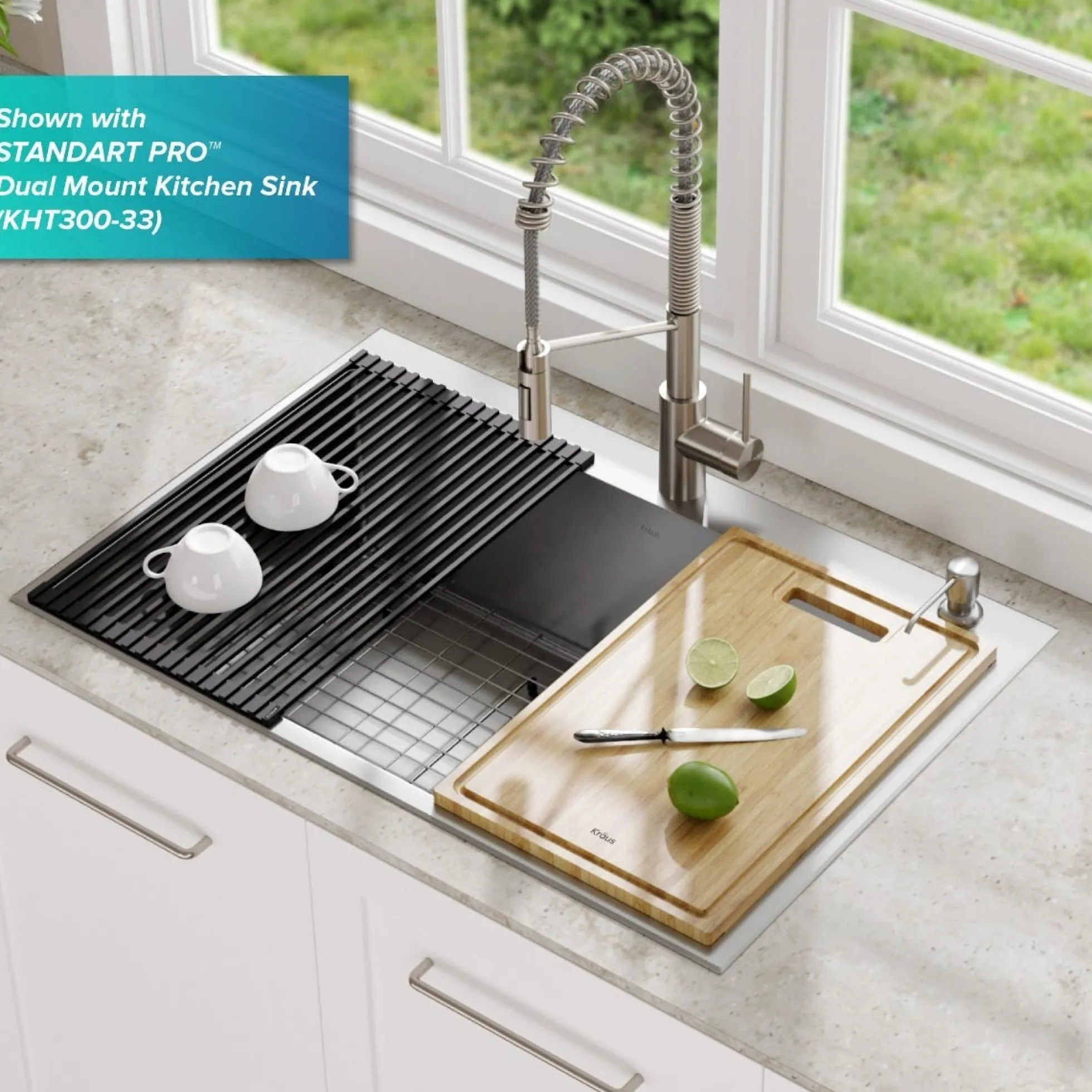 Multipurpose Over Sink Roll-Up Dish Drying Rack in Grey