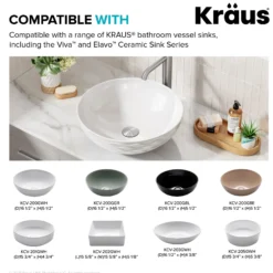 Pop-Up Drain for Bathroom Sink with Extended Threadwithout Overflow in Satin Nickel