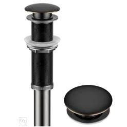 Pop-Up Drain for Bathroom Sink with Extended Threadwithout Overflow in Oil Rubbed Bronze