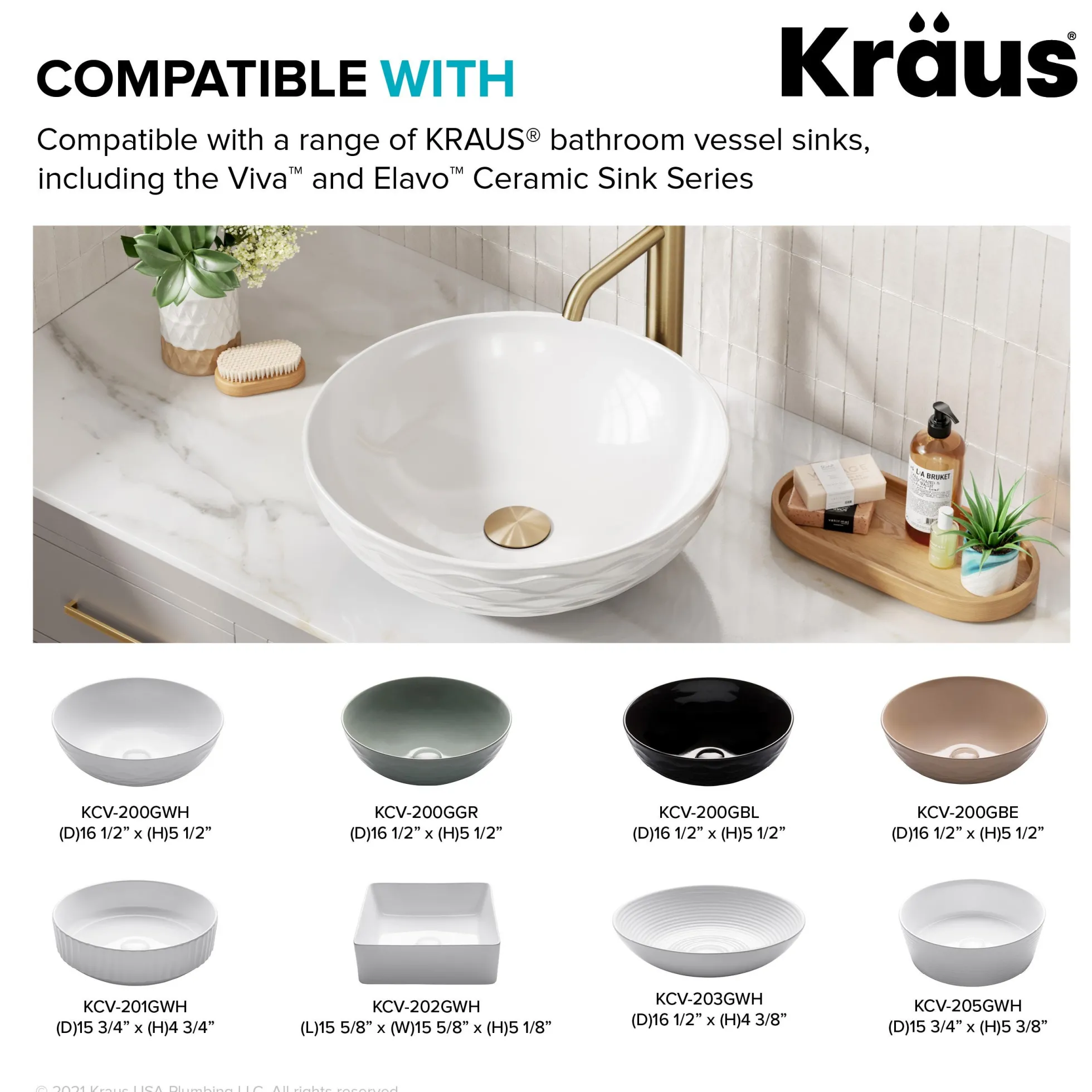 Pop-Up Drain for Bathroom Sink with Extended Threadwithout Overflow in Brushed Gold