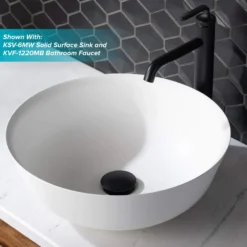 Pop-Up Drain for Bathroom Sinkwithout Overflow in Matte Black