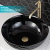 Pop-Up Drain for Bathroom Sinkwithout Overflow in Brushed Gold