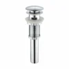 Pop-Up Drain for Bathroom Sink with Overflow in Chrome