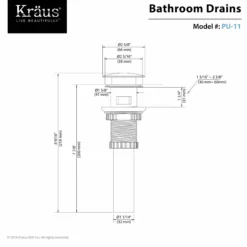 Pop-Up Drain for Bathroom Sink with Overflow in Chrome