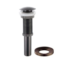 Pop-Up Drain for Bathroom Sinkwithout Overflow and Mounting Ring in Oil Rubbed Bronze