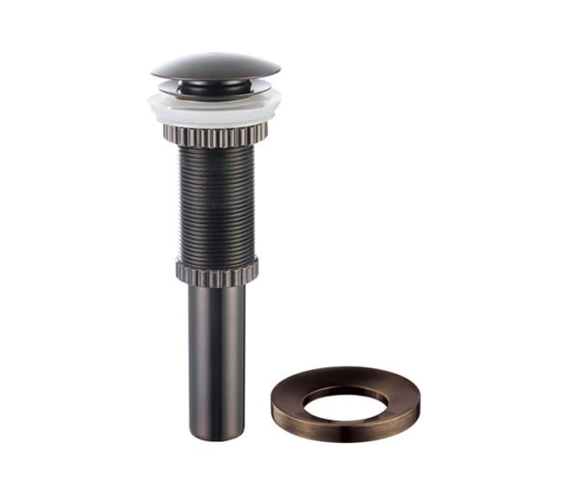Pop-Up Drain for Bathroom Sinkwithout Overflow and Mounting Ring in Oil Rubbed Bronze