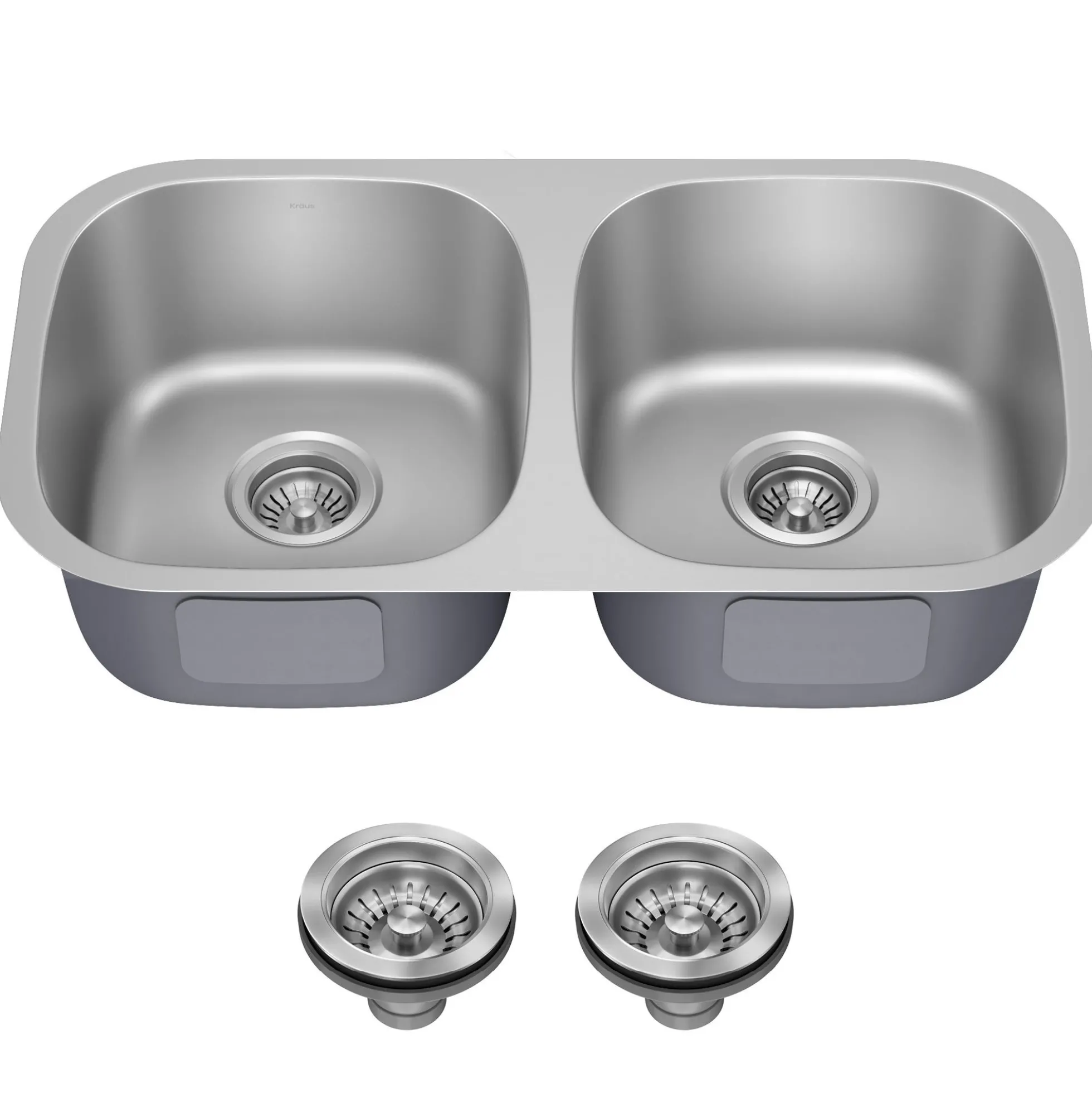 Premier 32” Undermount 50/50 Double Bowl 18-Gauge Stainless Steel Kitchen Sink