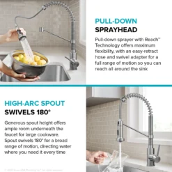 Premier 32” Undermount 50/50 Double Bowl 18-Gauge Stainless Steel Kitchen Sink and Commercial Style Pull Down Faucet in Spot-Free Stainless Steel
