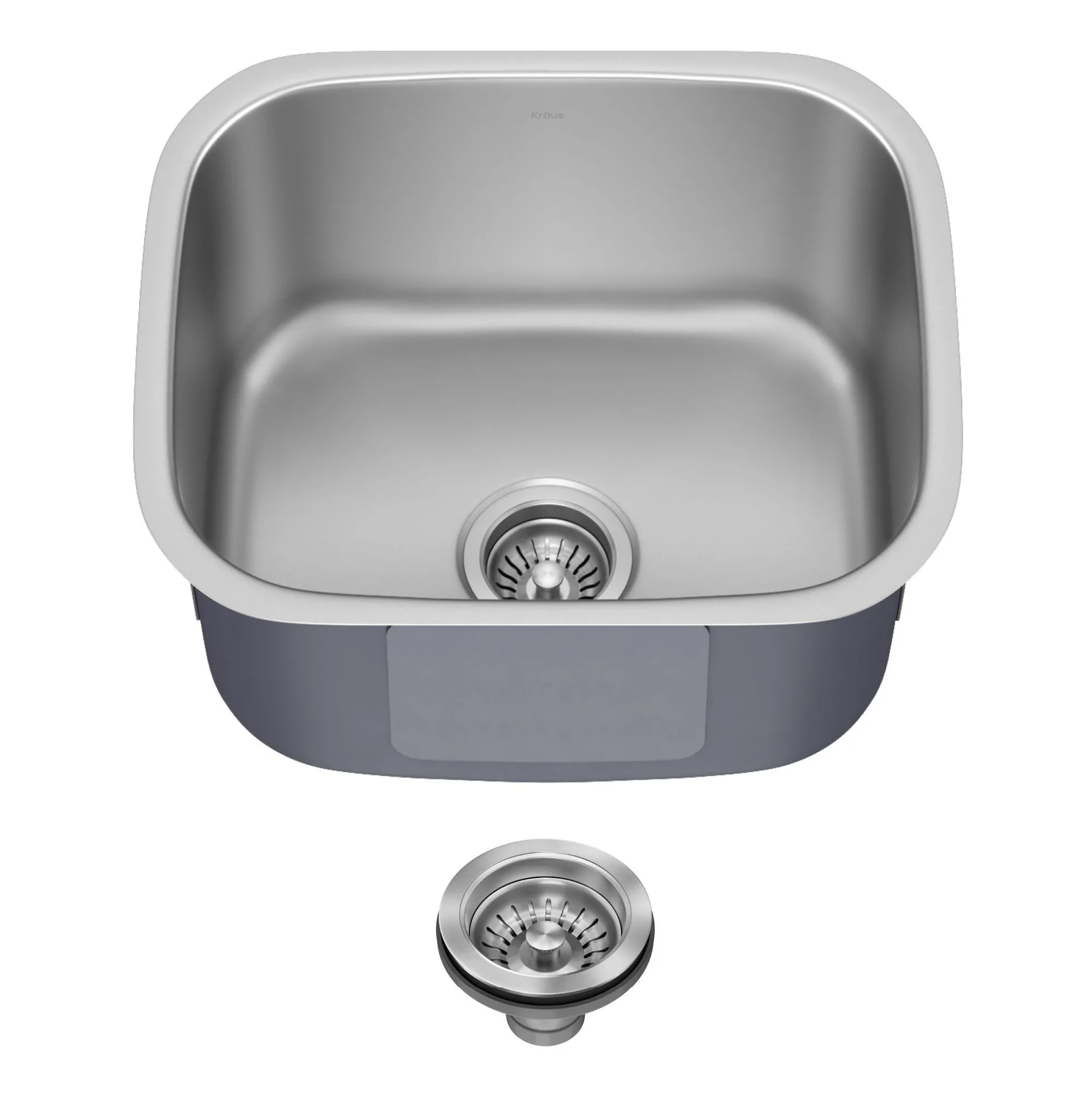 Premier 20” Undermount Single Bowl 18-Gauge Stainless Steel Kitchen Sink