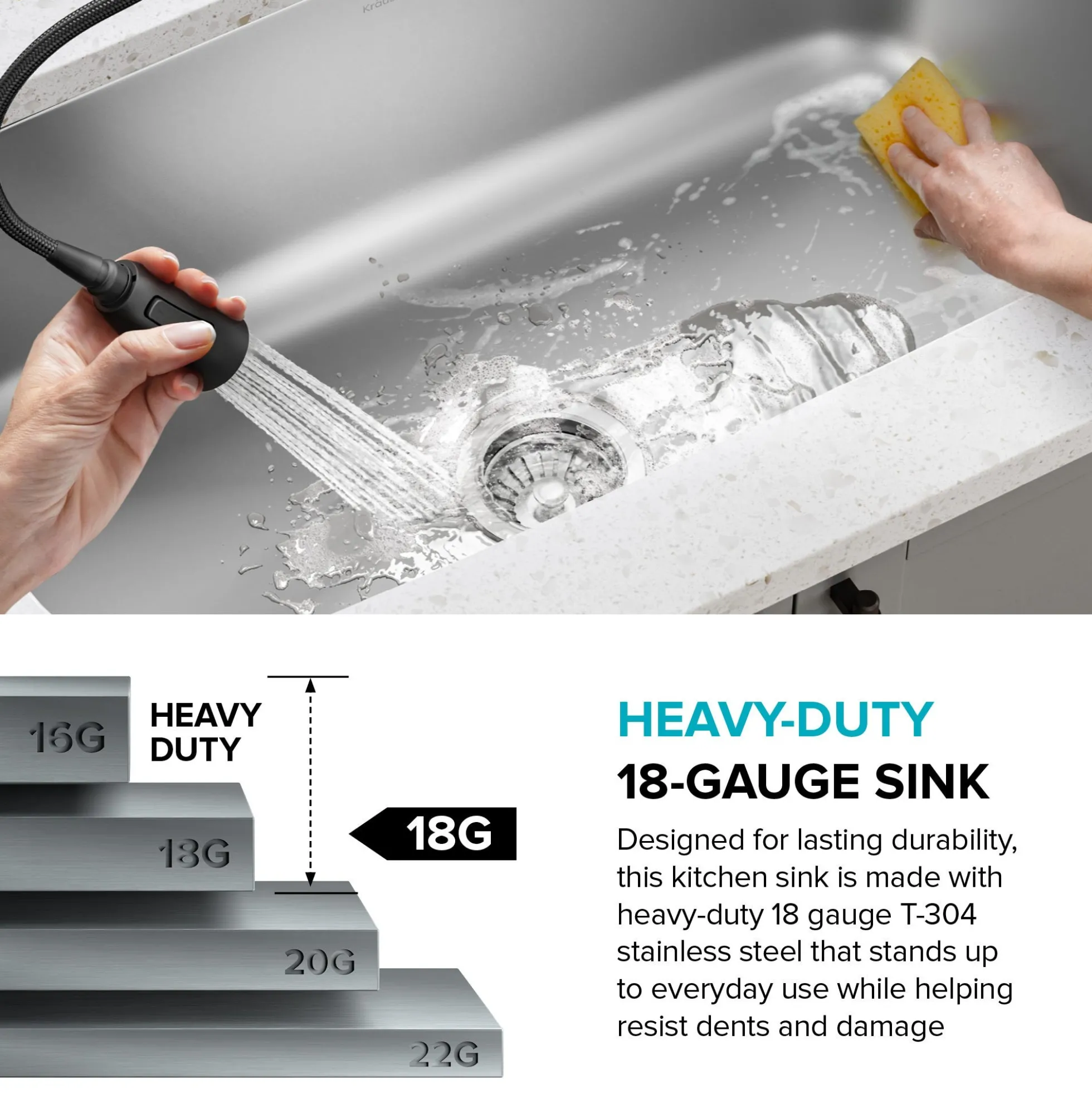 Premier 31 1/2” Undermount Single Bowl 18-Gauge Stainless Steel Kitchen Sink
