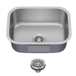 Premier 23” Undermount Single Bowl 18-Gauge Stainless Steel Kitchen Sink