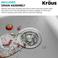 Premier 23” Undermount Single Bowl 18-Gauge Stainless Steel Kitchen Sink
