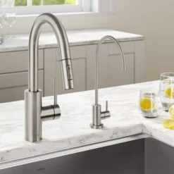 Pull-Down Kitchen Faucet and Water Filter Faucet Combo in Spot Free Stainless Steel