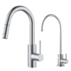 Pull-Down Kitchen Faucet and Water Filter Faucet Combo in Chrome