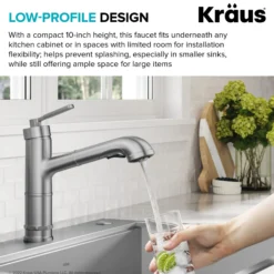 Pull-Out Single Handle Kitchen Faucet in Spot-Free Stainless Steel
