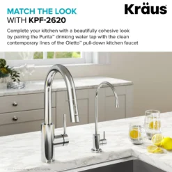 Purita 100% Lead-Free Kitchen Water Filter Faucet in Chrome