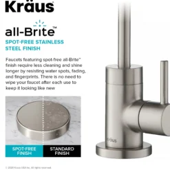 Purita 100% Lead-Free Kitchen Water Filter Faucet in Spot Free Stainless Steel