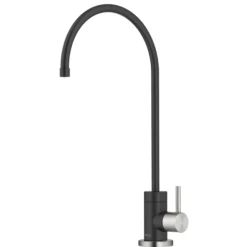 Purita 100% Lead-Free Kitchen Water Filter Faucet in Spot-Free Stainless Steel/Matte Black