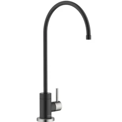 Purita 100% Lead-Free Kitchen Water Filter Faucet in Spot-Free Stainless Steel/Matte Black