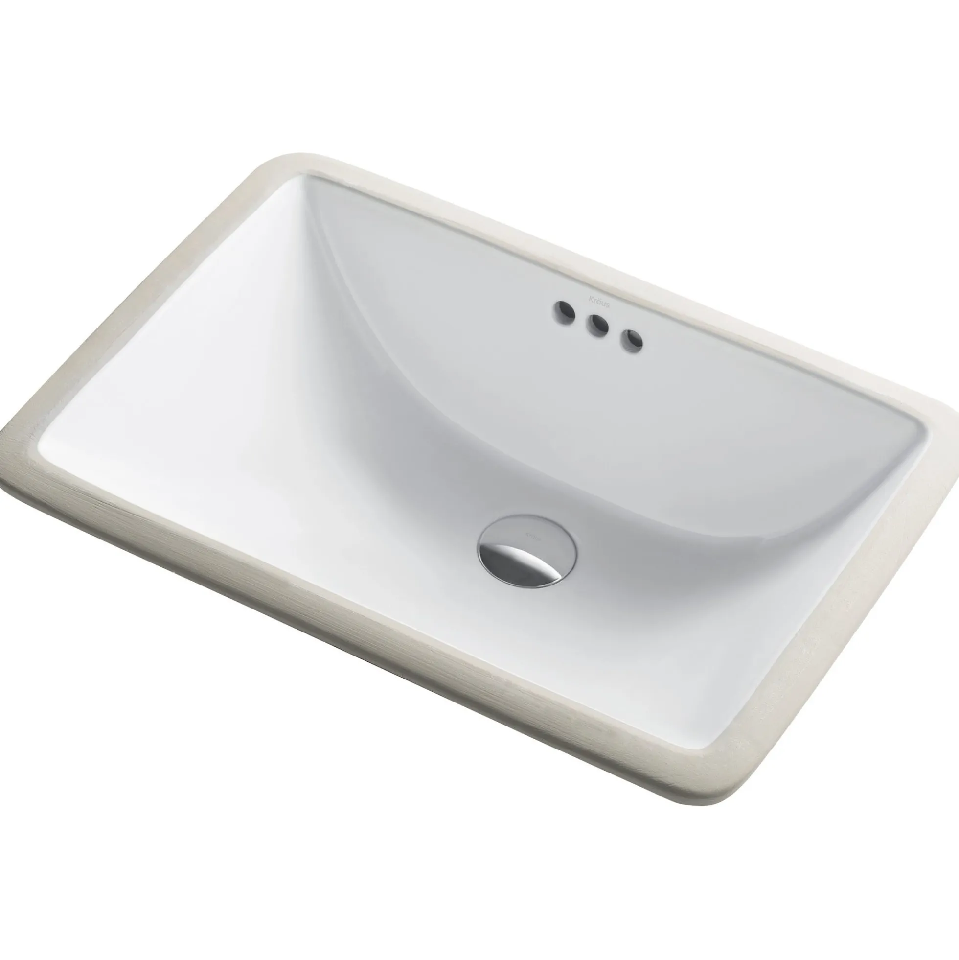 21" RectangularPorcelain CeramicUndermountBathroom Sinkin Whitewith OverflowDrain (2-Pack)