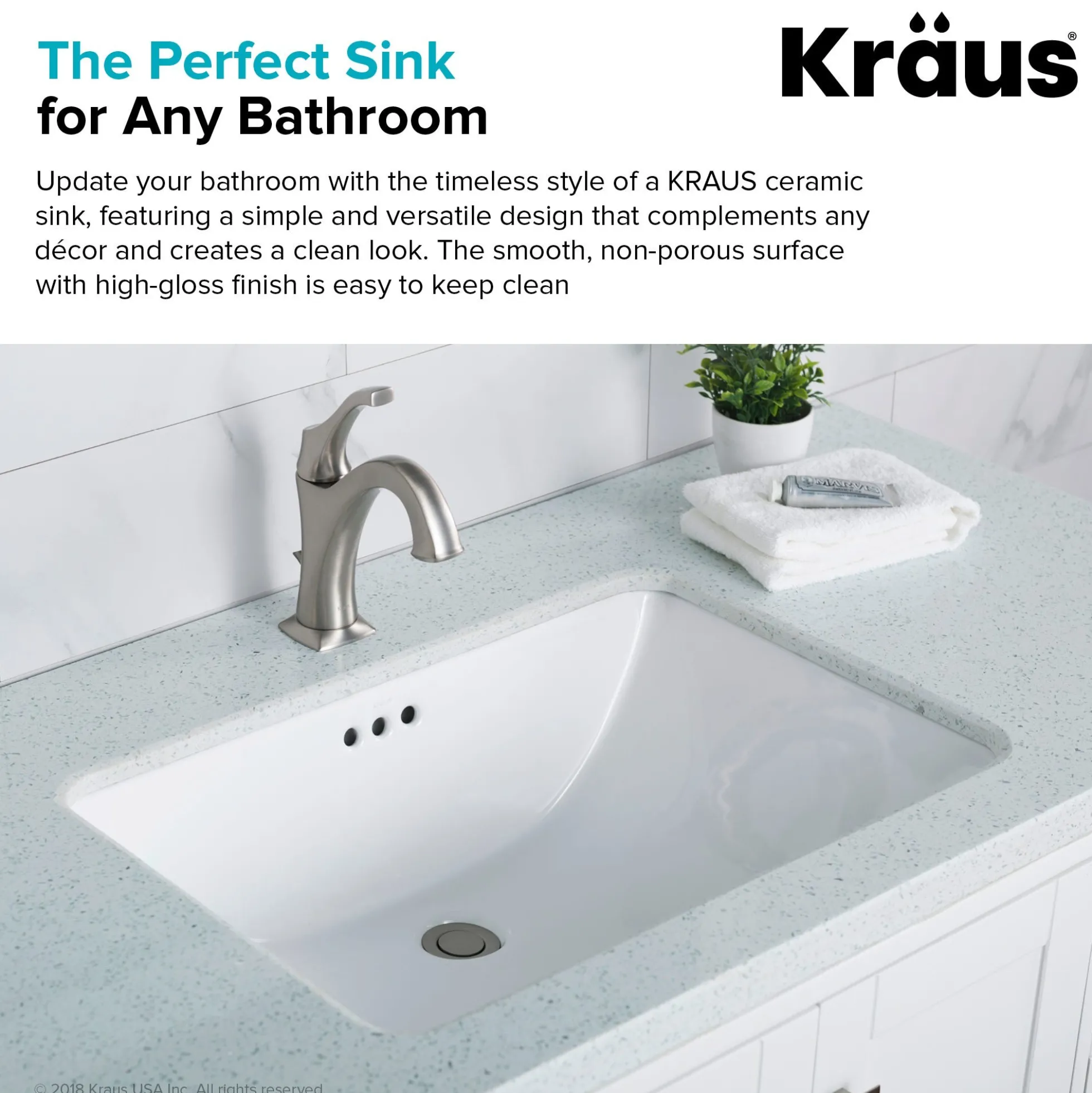 23" RectangularPorcelain CeramicUndermountBathroom Sinkin Whitewith OverflowDrain