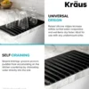 Self-Draining Silicone Dish Drying Mat or Trivet and Silicone Soap Dish / Sponge Holder for Bathroom or Kitchen Counter in Black