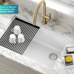 Self-Draining Silicone Soap Dish / Sponge Holder for Bathroom or Kitchen Counter in Dark Grey
