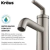 Single Handle Basin Bathroom Faucet with Lift Rod Drain in Spot Free Stainless Steel (2-Pack)
