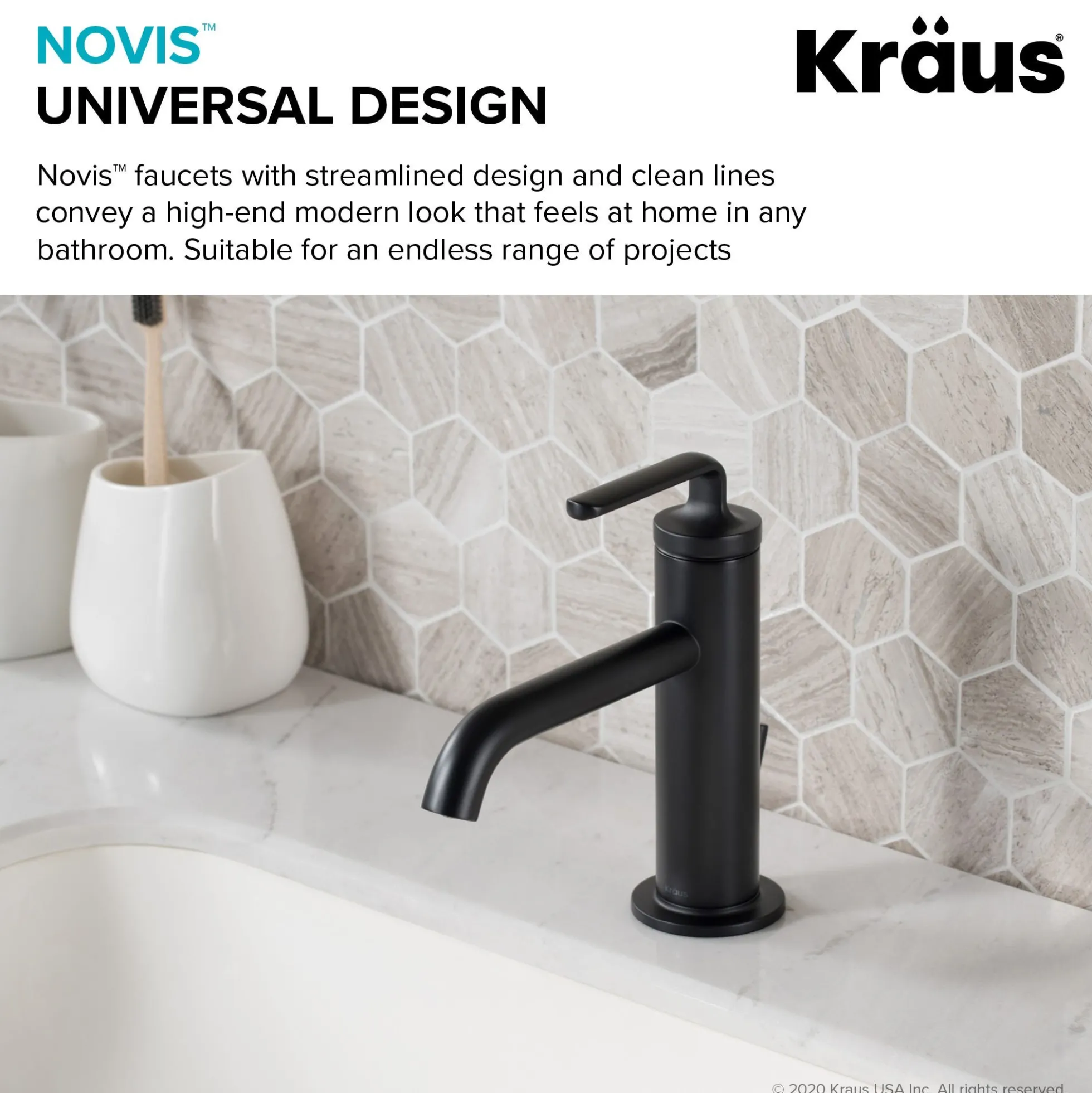Single Handle Basin Bathroom Faucet with Lift Rod Drain in Matte Black (2-Pack)