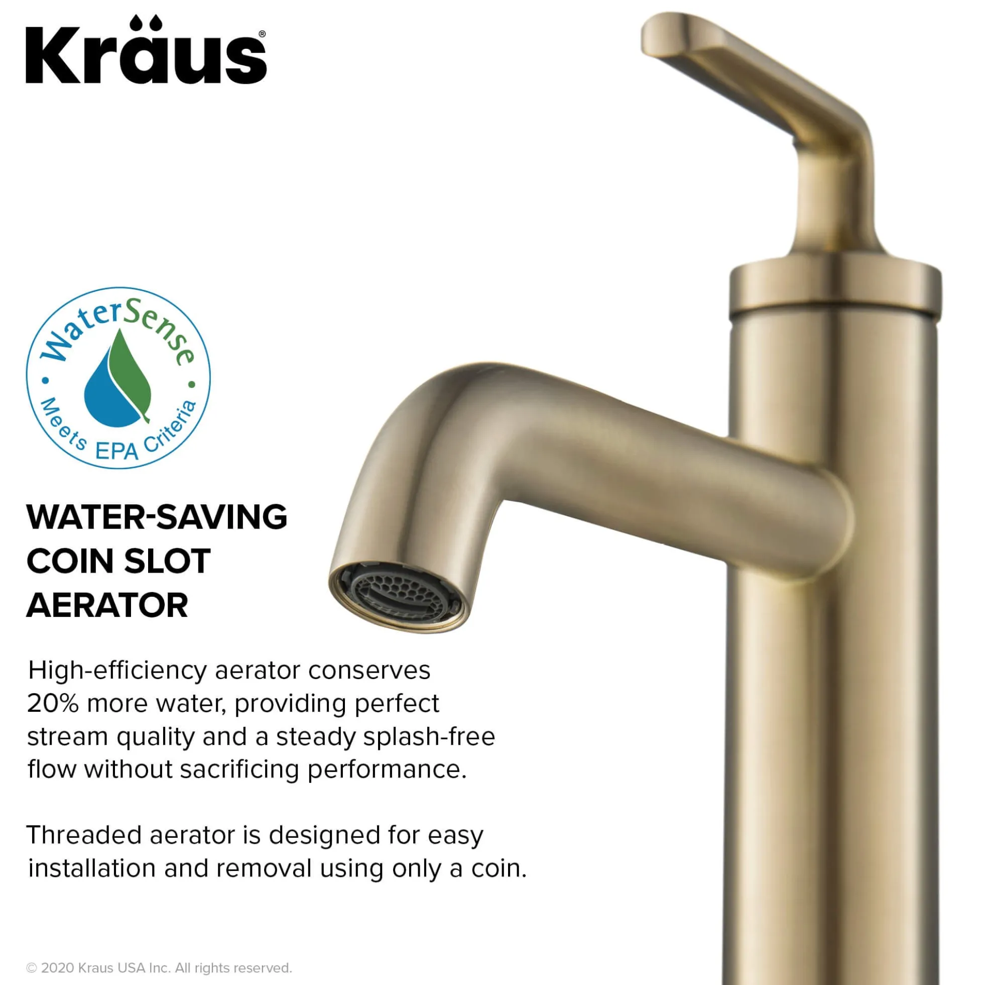 Single Handle Basin Bathroom Faucet with Lift Rod Drain in Brushed Gold