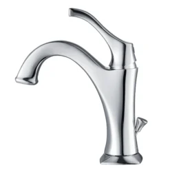 Single Handle Basin Bathroom Faucet with Lift Rod Drain and Deck Plate in Chrome (2-Pack)