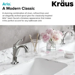 Single Handle Basin Bathroom Faucet with Lift Rod Drain and Deck Plate in Chrome (2-Pack)