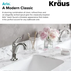 Single Handle Basin Bathroom Faucet with Lift Rod Drain and Deck Plate in Brushed Gold (2-Pack)