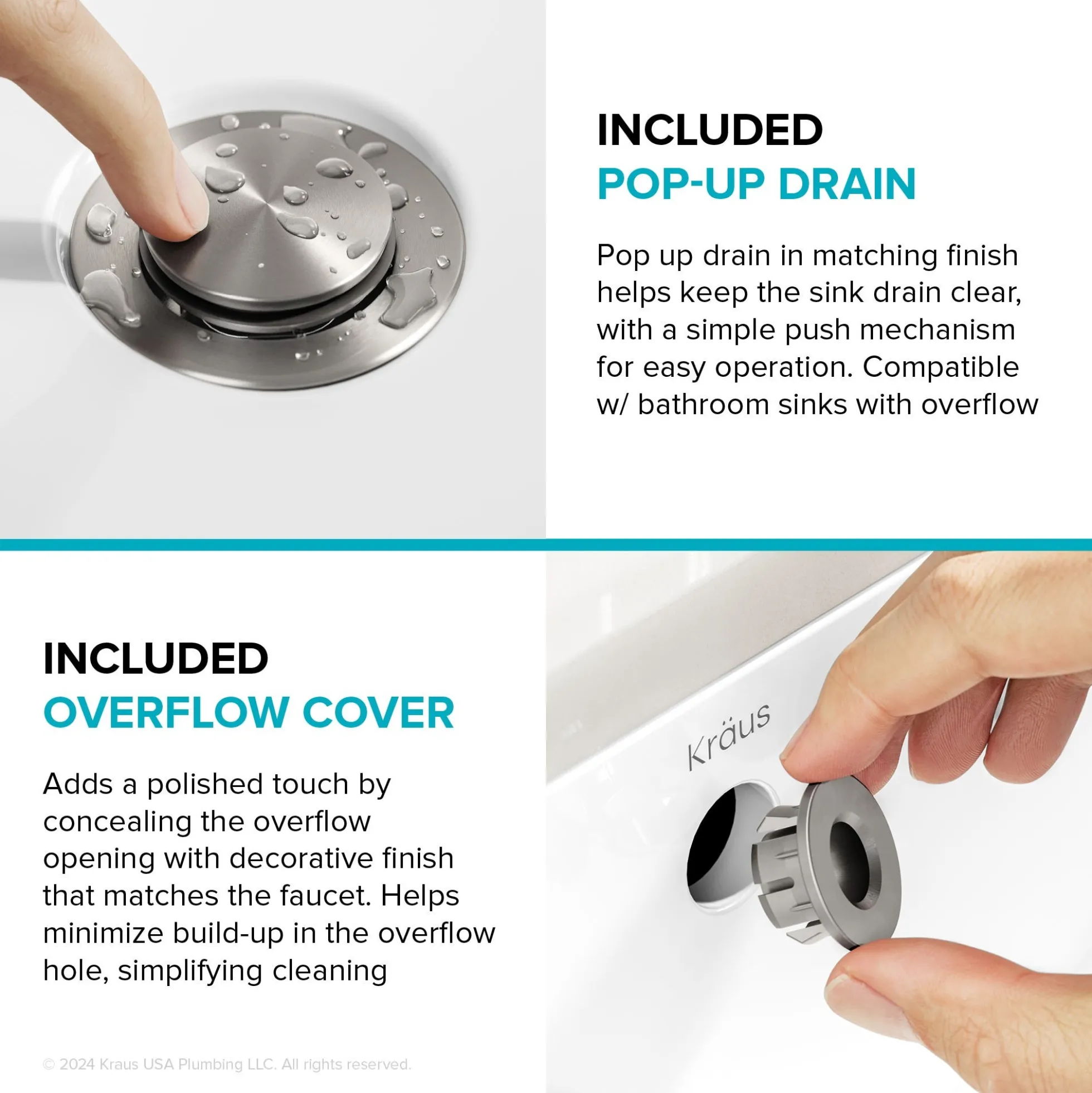 Single Handle Bathroom Faucet in Spot-Free Brushed Nickel with Pop Up Drain and Supply Lines