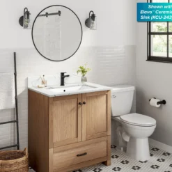 Single Handle Bathroom Faucet in Matte Black with Pop Up Drain and Supply Lines