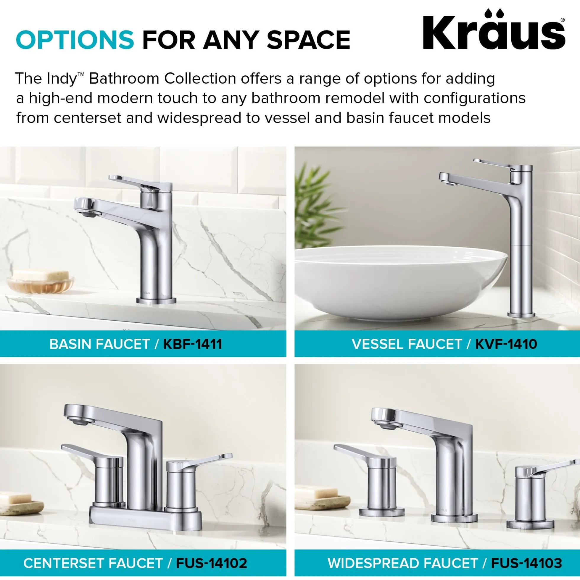 Single Handle Bathroom Faucet in Chrome with Pop Up Drain and Supply Lines