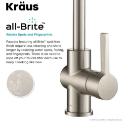 Single Handle Commercial Style Kitchen Faucet in Spot Free Stainless Steel Finish