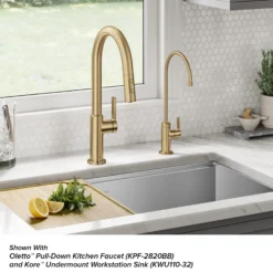 Single Handle Drinking Water Filter Faucet for Reverse Osmosis or Water Filtration System in Brushed Brass