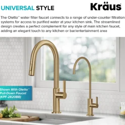 Single Handle Drinking Water Filter Faucet for Reverse Osmosis or Water Filtration System in Brushed Brass